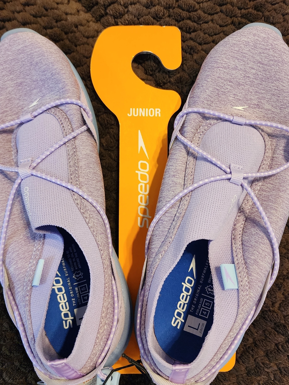 KIDS/GIRLS Speedo Junior Lilac/Purple Slip-On Water Shoes 4-5 Junior NWT